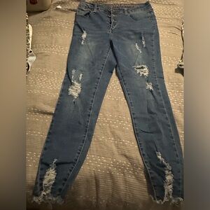 High rise ankle size 9 jeans